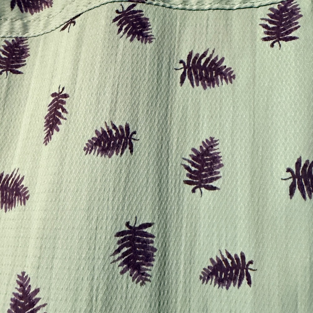 Eddie Bauer Large Outdoor Shirt‎ Mint Green UPF Hiking Roll Tab Sleeve Pockets - Picture 9 of 10